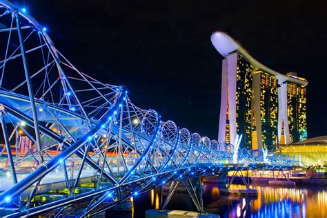 Wallpaper : lights, cityscape, night, architecture, Singapore, bridge ...