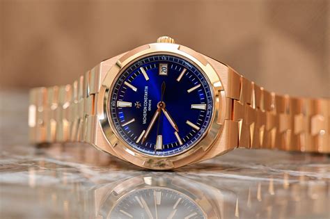 Vacheron Constantin Overseas Self-Winding Pink Gold Bracelet & Blue Dial