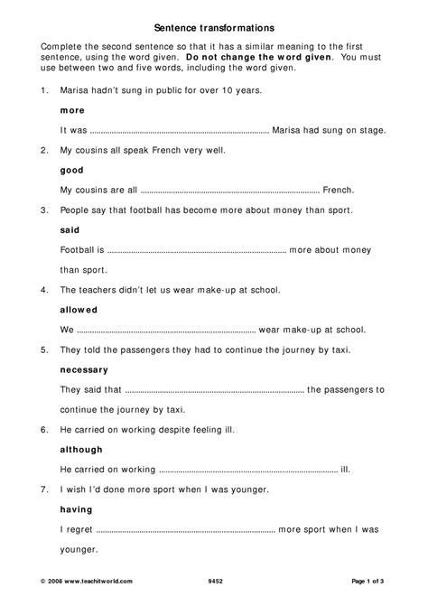 Printable Direct And Indirect Object Pronouns Spanish Worksheet ...