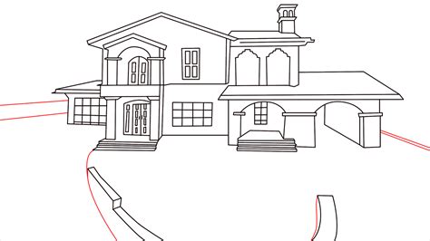 How To Draw A Mansion Step by Step - [15 Easy Phase]