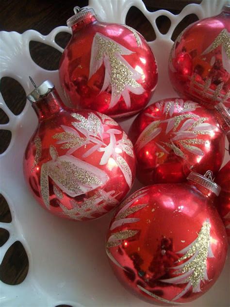 Vintage W. Germany Christmas Ornaments 6 Hand Painted Winter ...