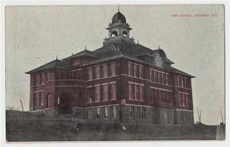 High School, Coleman, Texas - The Portal to Texas History