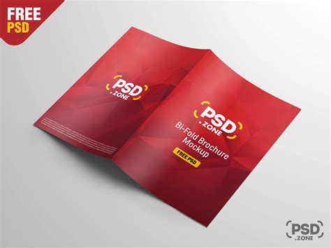 A4 Bi-Fold Brochure Mockup Free PSD - PSD Zone