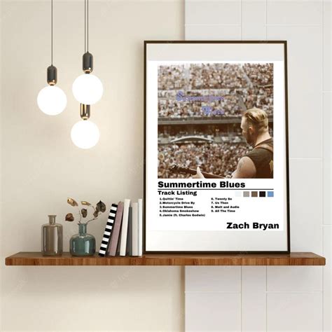 Zach Bryan Summertime Blues Album Cover Music Print Album Print Gift for Her Gift for Him Album ...