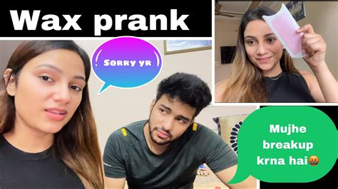 Wax Prank on My Boyfriend 😜| He Got Angry😡 | #prank #prankvideo - YouTube