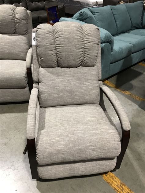 LAZY BOY GREY UPHOLSTERED ROCKER RECLINER - Able Auctions