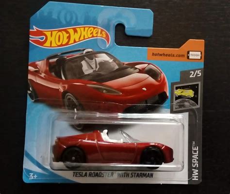 Hot Wheels Tesla Roadster Whit Starman HW Space 109/250 2019 Short Card ...