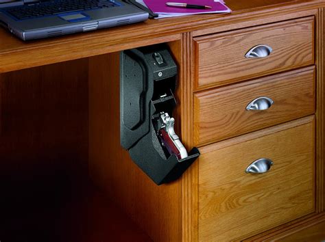 Biometric Gun Speed Safe Quick Access Pistol HandGun Under Desk Hidden ...