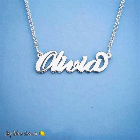 Olivia Name Necklace - Etsy