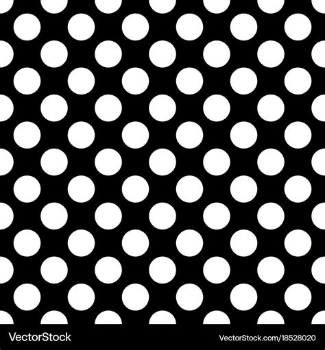 White circles on a black background seamless Vector Image