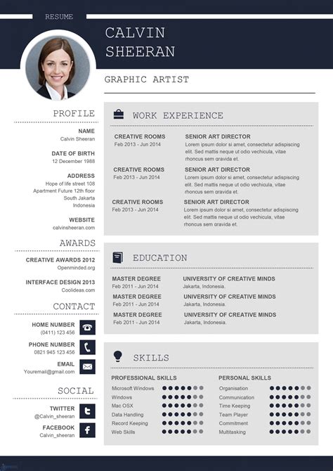 Simple Clean Resume Template 2021 To Download in Word Format