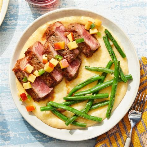 Recipe: MasterChef Seared Steak over Goat Cheese Polenta with Jalapeño ...