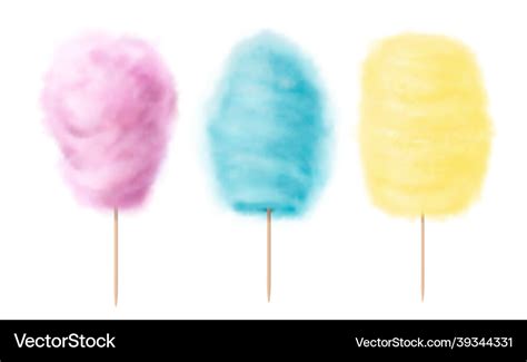 Pink blue and yellow cotton candy Royalty Free Vector Image