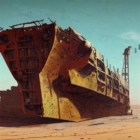 the rusted carcass of an ancient cargo ship in a | Stable Diffusion ...