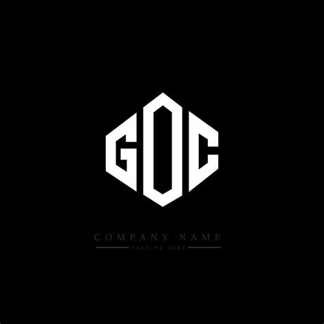 goc letter logo-ontwerp met veelhoekvorm. goc veelhoek en kubusvorm ...