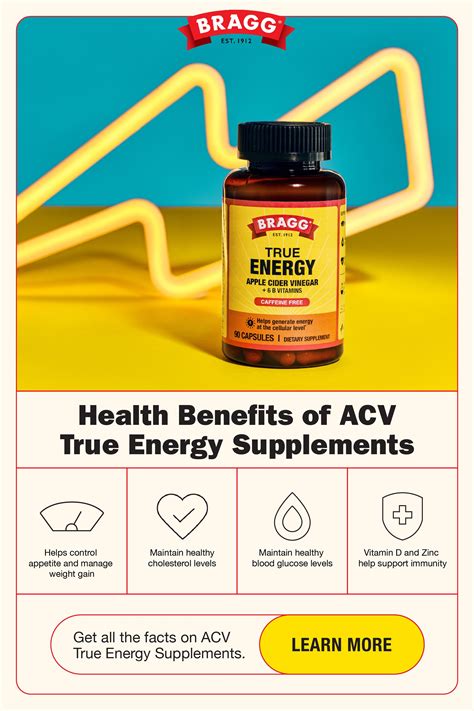 Health Benefits of ACV True Energy Supplements | Energy supplements, Healthy cholesterol levels ...