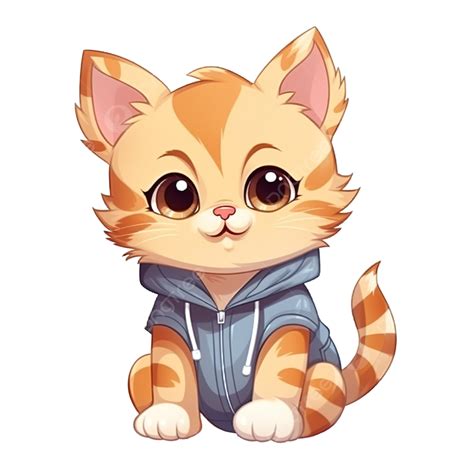 Cute Cat Cartoon Character, Cute, Cat, Portrait PNG Transparent Image ...