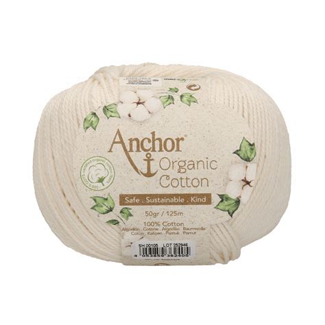 Organic Cotton: 10 x 50g: Natural - Anchor - Groves and Banks