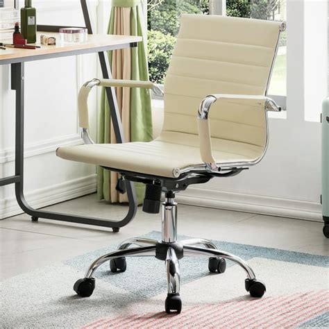 OVIOS Ergonomic Office Chair,Leather Computer Chair for Home Office or ...