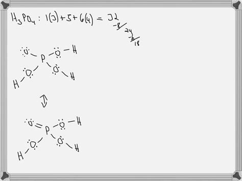 SOLVED: Draw out the Lewis Structure of H3PO4, and consider its major resonance forms. Box the ...