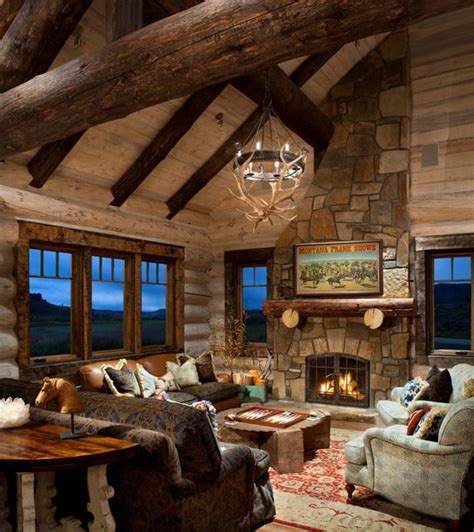 21 Rustic Log Cabin Interior Design Ideas - Style Motivation