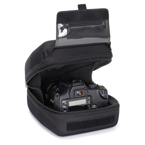 USA GEAR Quick Access DSLR Hard Shell Camera and Zoom Lens Case with ...