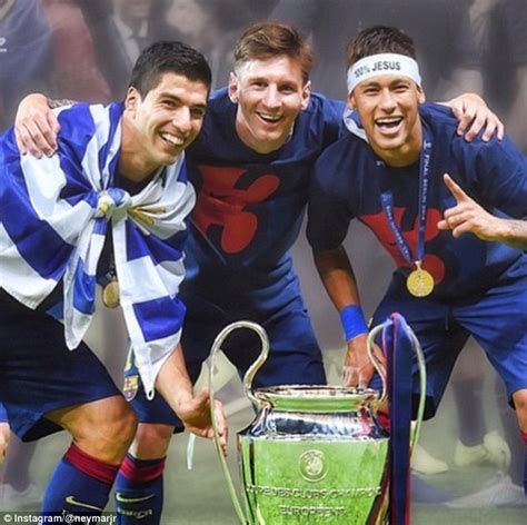 Barcelona stars revel in Champions League victory as players show off the celebrations from ...