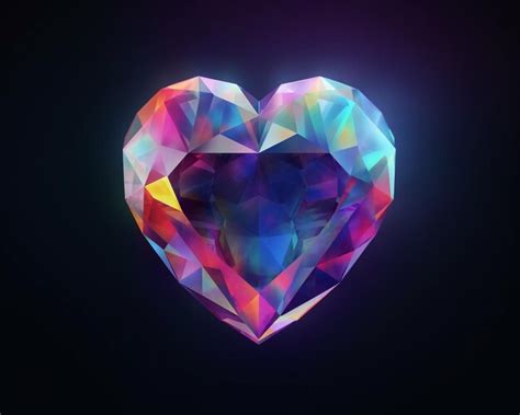 Premium AI Image | A heart shaped diamond with a blue diamond in the center.