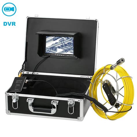 20m Sewer Pipe Waterproof Camera Pipeline Drain Inspection System 7" LCD Monitor With DVR ...