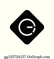 2 Letter G Simple Linear Negative Space Logo Vector Clip Art | Royalty Free - GoGraph