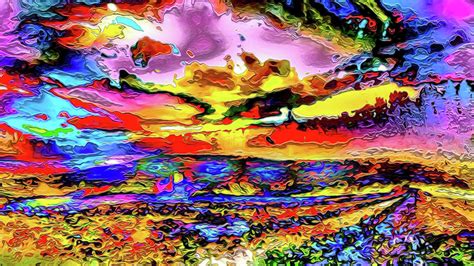 Beyond Psychedelic Landscape Digital Art by Ron Fleishman