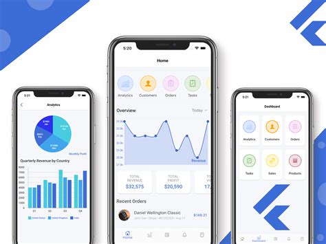 Flutter Dashboard App Template for iOS and Android | Download