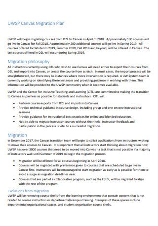 23+ SAMPLE Migration Plan in PDF | MS Word | Google Docs | Apple Pages