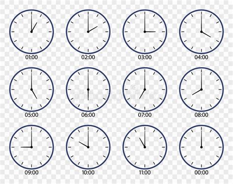 Clock Midnight Noon Stock Illustrations – 289 Clock Midnight Noon Stock ...