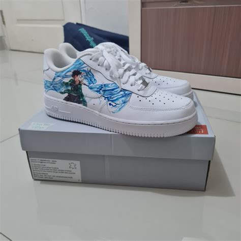 Jual Nike Air Force 1 Triple White Custom Kimetsu No Yaiba - Kab. Tangerang - Verichkid | Tokopedia