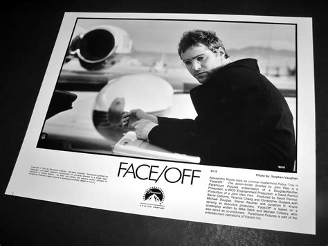 1997 FACE/OFF John Woo Movie Press Photo Alessandro Nivola 4016 jet airport - Black & White