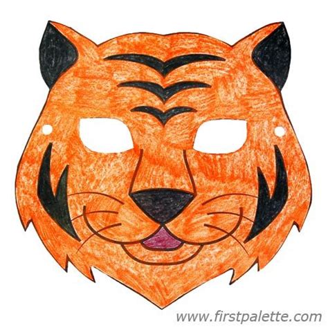 Tiger mask Tiger Mask, Lion Mask, Tiger Crafts, Animal Crafts, Bear Crafts, New Year's Crafts ...