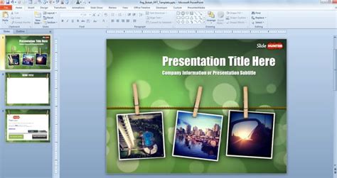 Free Peg Bokeh PowerPoint Template - Free PowerPoint Templates - SlideHunter.com