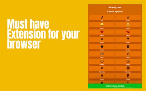 Symbols Copy and Paste for Google Chrome - Extension Download