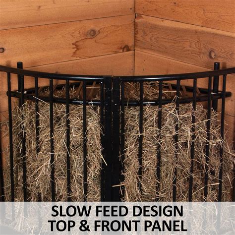 Easy-Up® Slow Feed Corner Floor Hay Rack | Schneiders