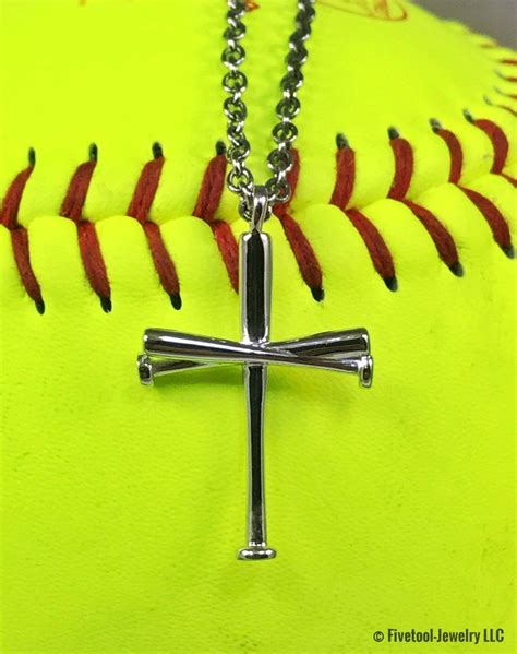 Softball Bat Cross with Chain | Baseball jewelry, Baseball pants, Softball cross