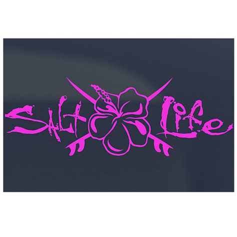 Pink Hibiscus and Surfboard | Salt life decals, Salt life stickers, Salt life