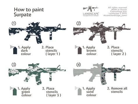 How to paint Surpat | Camo stencil, Camo guns, Camo