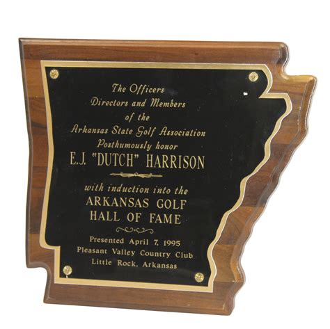 Lot Detail - 1995 Arkansas Golf HoF Posthumous E.J. "Dutch" Harrison ...