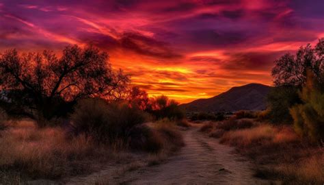 Silhouette of mountain range back lit by sunset 24574762 Stock Photo at ...