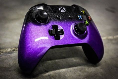 Xbox One S Controller Custom Painted Purple Sparkle with Black Fade ...