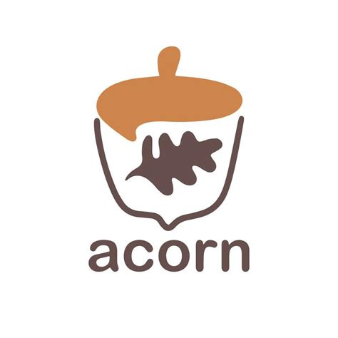 Acorn logo template design with leaves with editable vector illustration. 34047425 Vector Art at ...