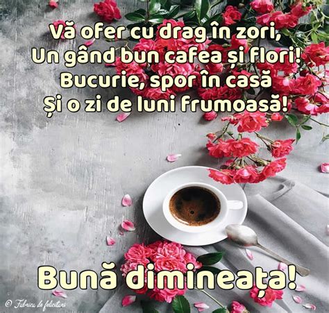 Buna Dimineata Cu Cafea Si Flori