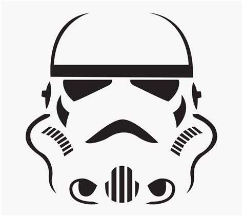 Stormtrooper X Helmet Drawing Vector Graphic Transparent - Star Wars Pumpkin Stencil, HD Png ...