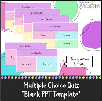 Multiple-choice Quiz Template - Kahoot Style - PPT Template | TPT